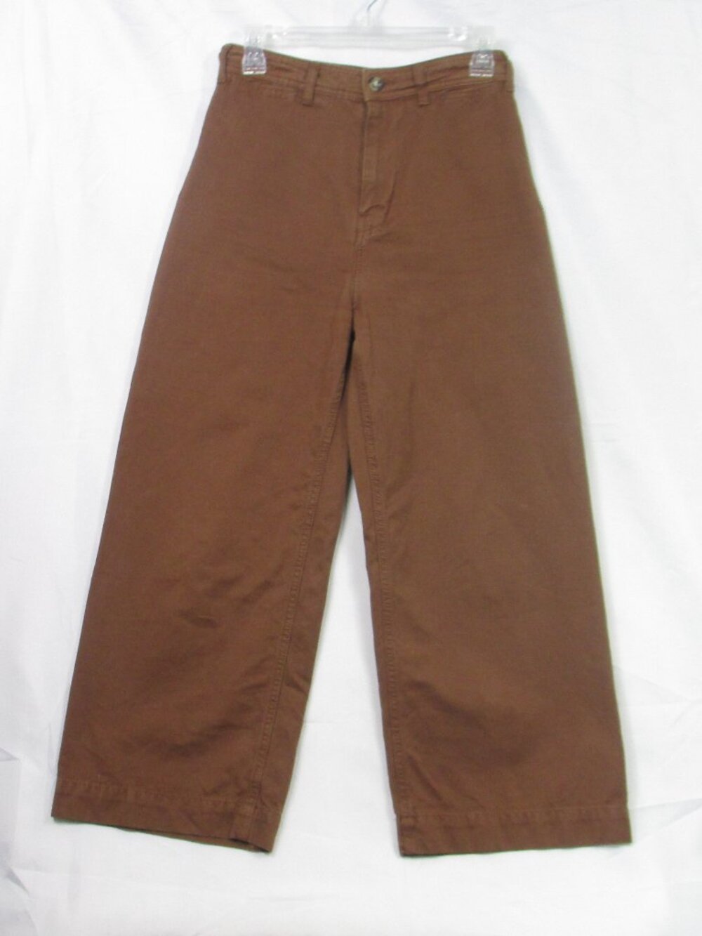 We The Free Patti Cropped Jeans Womens 27 Cocoa Brown High Rise Wide Leg Denim
